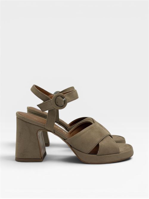 Sandali beige con tacco e cinturino da donna IL LACCIO | 8854008CAMOSCIOTAUPE14